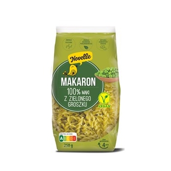 Makaron Proteinowy z Zielonego Groszku świderki 250g Novelle